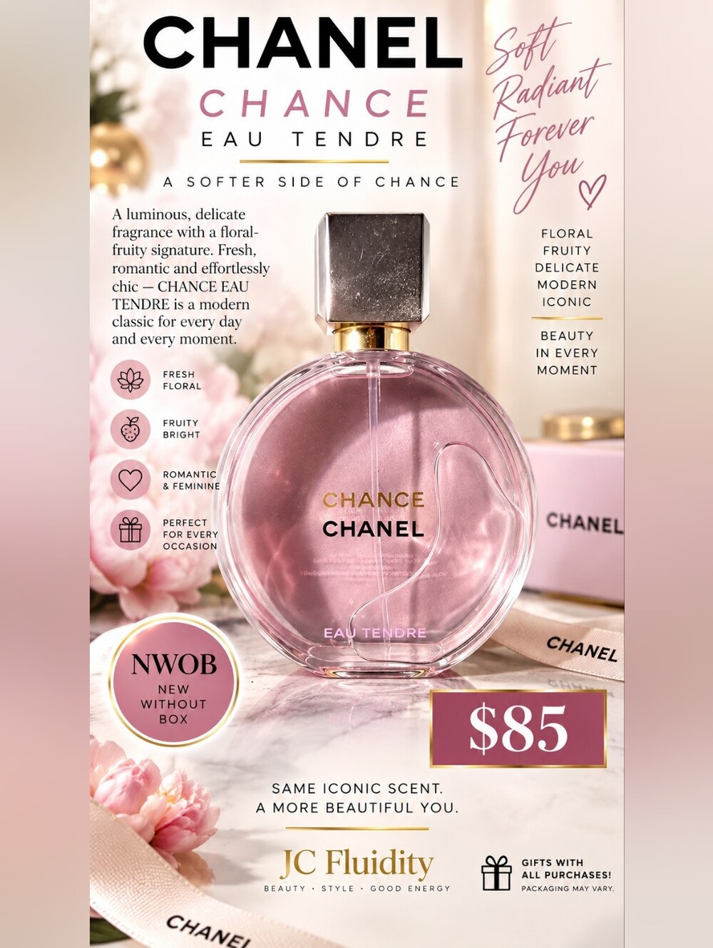 CHANEL Chance Eau Tendre Pink NWOB